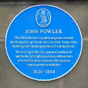 Commemorative Blue Plaque to John Fowler