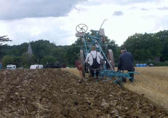 John at the plough with instructor Peter