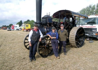 Dorset organisers Simon and Melanie Fisher with Roger Luck and their Fowler A4 9691