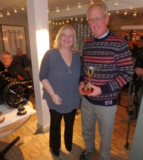 Joe Nourish with his award, the Beeby Brothers Memorial Cup