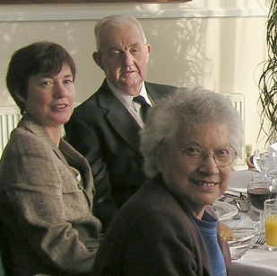 Godfrey at the 40th Anniversary Lunch in Peterborough with daughter Margaret and Barbara