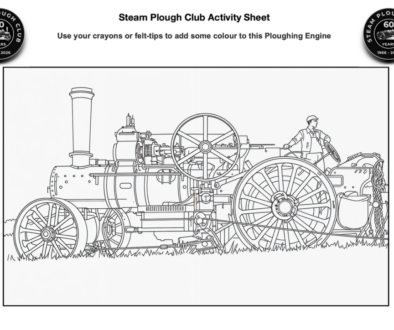 Steam Plough Club Activity Sheet Colour a Ploughing Engine