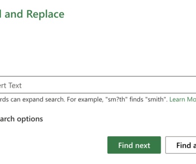 Find and Replace